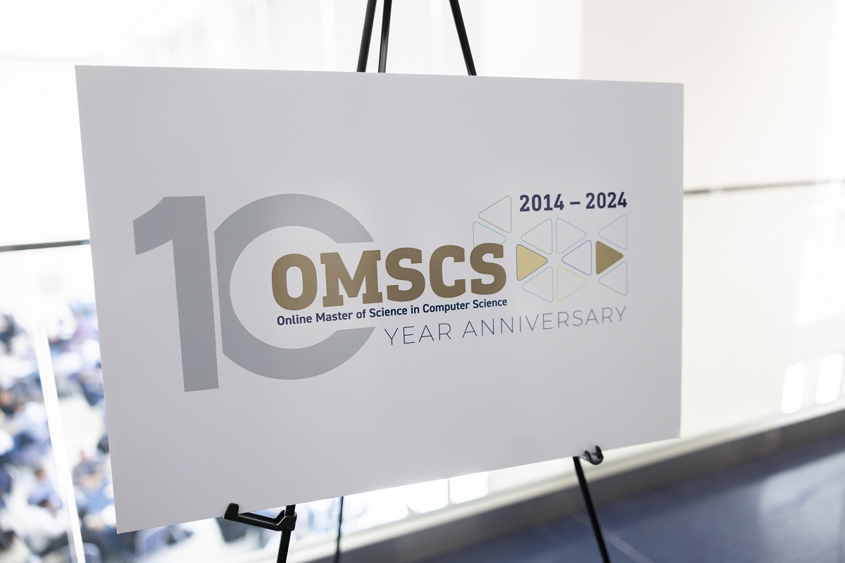 Sign for OMSCS's 10th anniversary