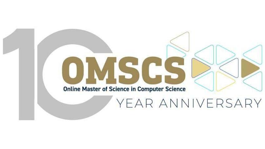 Graphic celebrating OMSCS's 10th anniversary