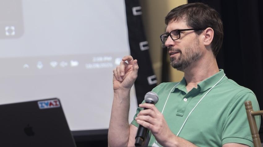 Mark Riedl giving a talk